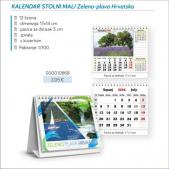 KALENDAR STOLNI MALI Zeleno-plava Hrvatska 2026.